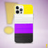 Nonbinary Pride Flag Paint Strokes Clear Case for iPhone®